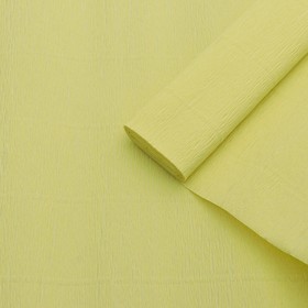 Paper crepe, simple, color bright lemon, 0,5 x 2,5 m