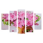 Модульная картина "Куст пионов" (2-23х52; 2-24х70; 1-24х80) 120х80см Модульная картина "Куст пионов" (2-23х52; 2-24х70; 1-24х80) 120х80см