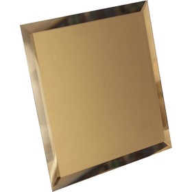 Квадратная зеркальная бронзовая матовая плитка с фацетом 10 мм, 150х150 мм