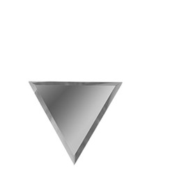 Половина зеркальной серебряной плитки «Полуромб» 10 мм, 200х170 мм