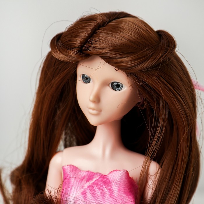 Волосы для кукол «Волнистые с хвостиком» размер маленький, цвет 12В