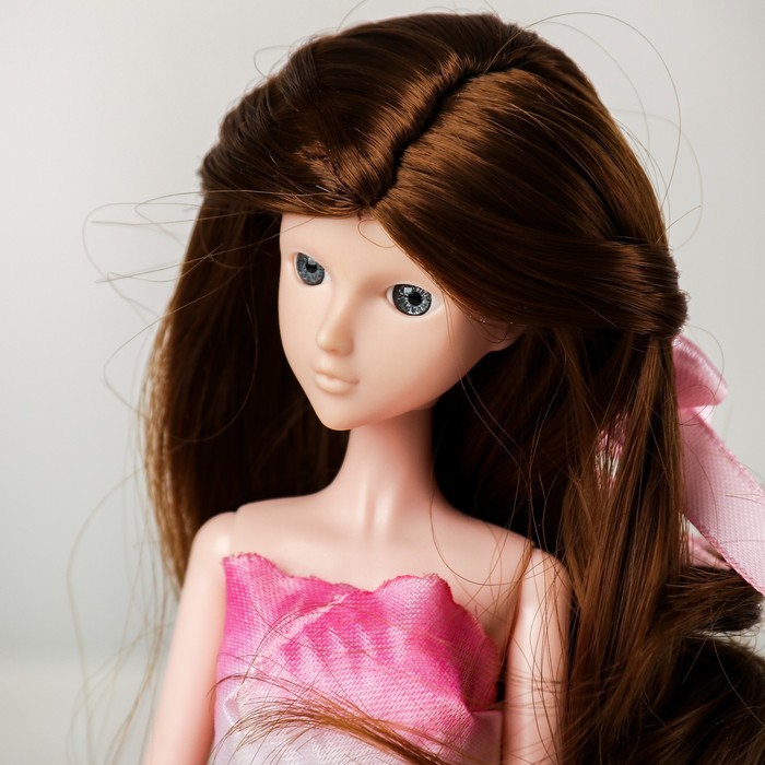 Волосы для кукол «Волнистые с хвостиком» размер маленький, цвет 6