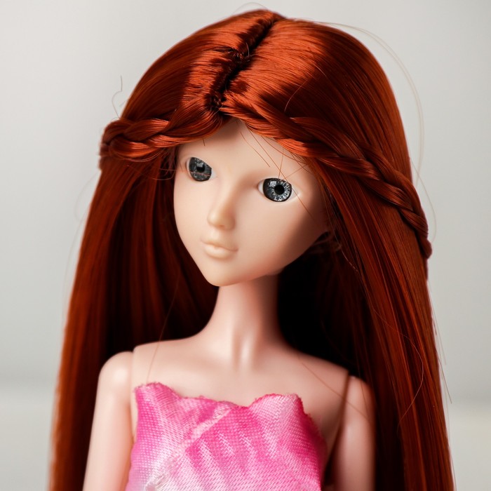 Волосы для кукол «Прямые с косичками» размер маленький, цвет 13