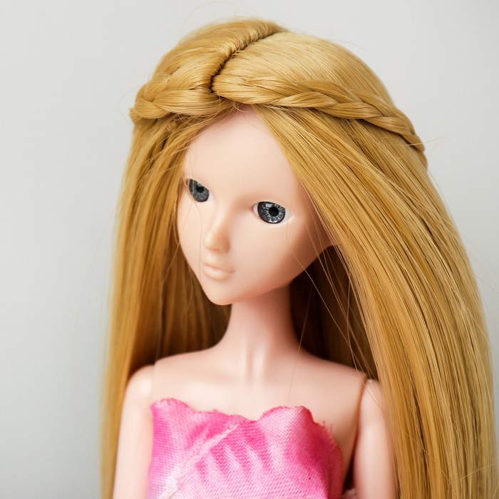 Волосы для кукол «Прямые с косичками» размер маленький, цвет 86