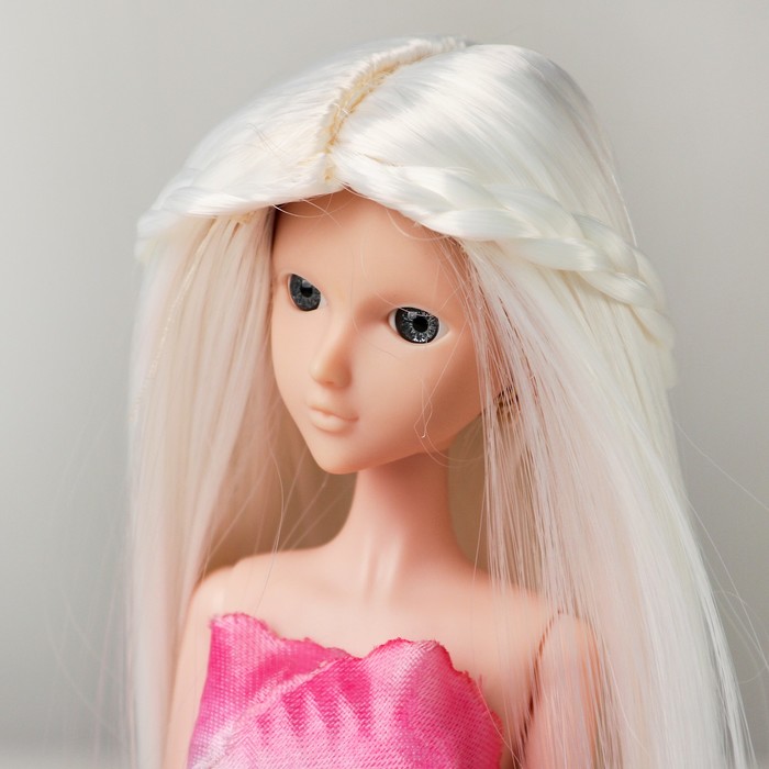 Волосы для кукол «Прямые с косичками» размер маленький, цвет 60