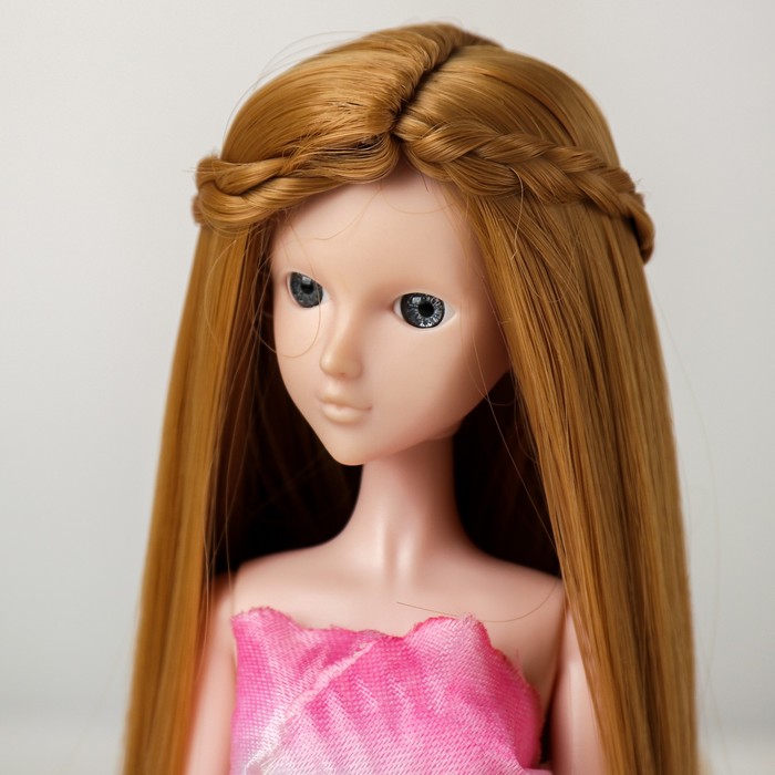 Волосы для кукол «Прямые с косичками» размер маленький, цвет 27