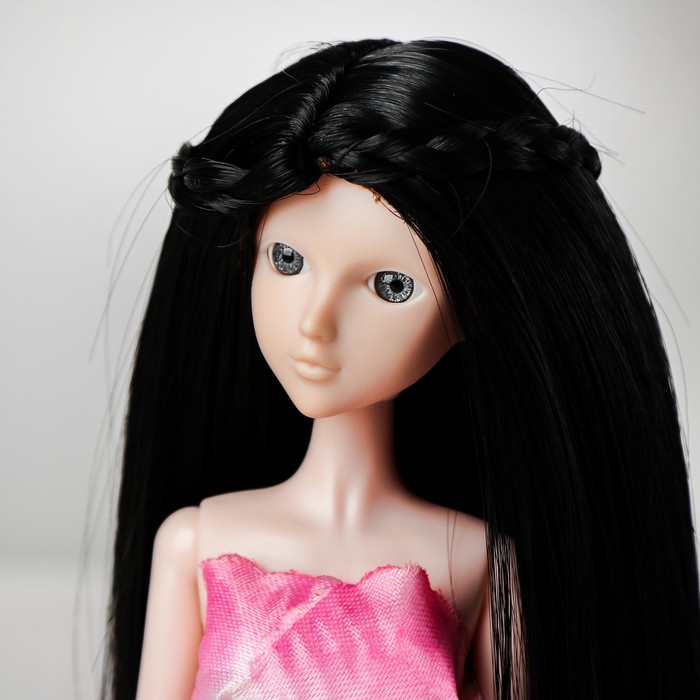 Волосы для кукол «Прямые с косичками» размер маленький, цвет 1