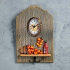 Wall clock, series: the Kitchen, "Satama", with a hook, 26х17 cm