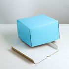 Кондитерская упаковка, голубой, 30 х 30 х 19 см 4564034