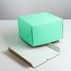 Кондитерская упаковка, зелёный, 30 х 30 х 19 см 4564035