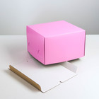 Кондитерская упаковка, сиреневый, 30 х 30 х 19 см 4564037