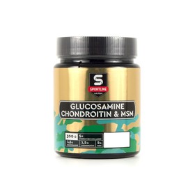 Специальный препарат SportLine Nutrition Glucosamine & Chondroitin & MSM Powder, Мандарин, спортивное питание, 300 г