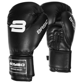 Перчатки боксёрские BoyBo Basic к/з, 12 OZ, цвет черный
