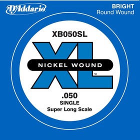 Отдельная струна для бас-гитары D'Addario XB050SL Nickel Wound никелированная, .050, Super Long   45