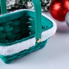 Корзина «Новогодняя», зелёная, 15×12×7,5/25 см, шпон - фото 801486645 Корзина «Новогодняя», зелёная, 15×12×7,5/25 см, шпон - фото 801486645