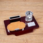 Set 4in1 tabletop (pencil holder with clock, block, paper holder) 30*20*10cm