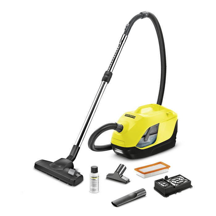 Пылесос Karcher DS 6, 650 Вт, 2 л, с аквафильтром, шланг 2.1 м, чёрно-жёлтый 4614715