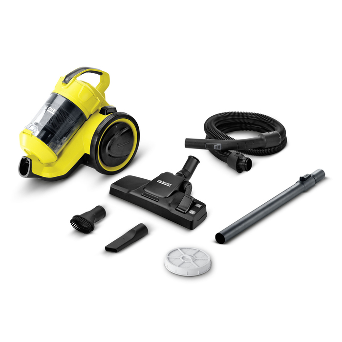 Пылесос Karcher VC 3, 700 Вт, насадка для пола, шланг 1.5 м, жёлтый 4614712