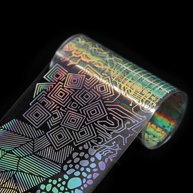 Foil decal nail ban 4*50cm Abstraction holographic
