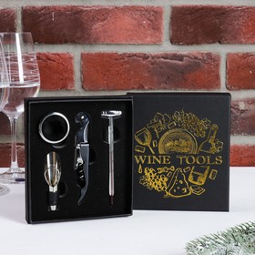 Набор для вина в картонной коробке "Wine tools", 14 х 16 см