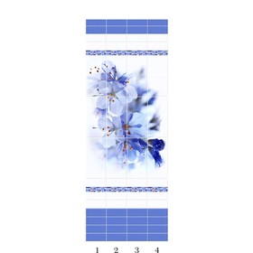 Панели ПВХ  PANDA "Синий цветок" узор 01310 2700х250х8мм