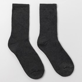 Носки мужские махровые, цвет тёмно-серый, размер 25-27