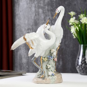 Souvenir ceramic "Two egrets with flowers" 30ch13,5x18,5 cm