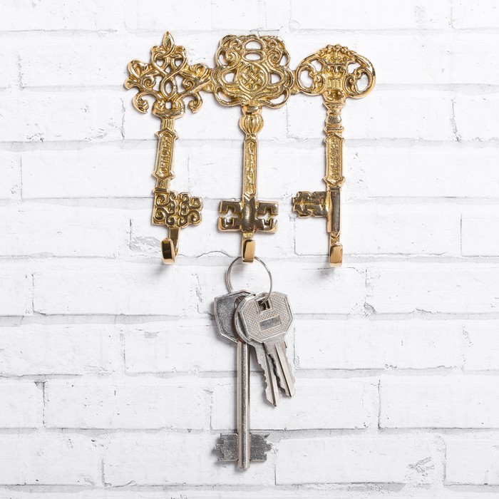 Ключница "3 ключа", 10 х 8 см - фото 798311117