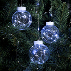 Гирлянда «Бахрома» 2.5 × 0.7 м роса с насадками «Шарики», IP20, серебристая нить, 150 LED, свечение белое, 12 В 4357021