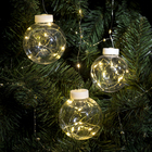 Гирлянда «Бахрома» 2.5 × 0.7 м роса с насадками «Шарики», IP20, серебристая нить, 150 LED, свечение тёплое белое, 12 В 4357022