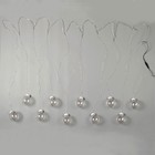 Гирлянда «Бахрома» 2.5 × 0.7 м роса с насадками «Шарики», IP20, серебристая нить, 150 LED, свечение тёплое белое, 12 В 4357022