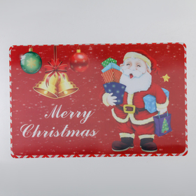 Салфетка кухонная Real 3D «Рождественский Санта», 42×27 см, цвет красный (12 шт)