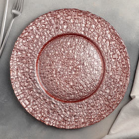 Тарелка подстановочная Magistro «Кринкл», d=33 см, цвет бронзовый