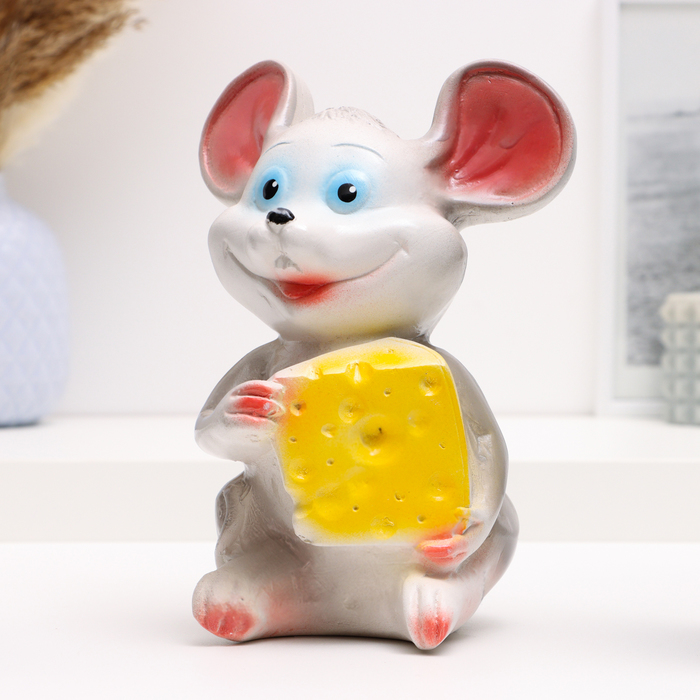 Копилка "Мышь с сыром" средняя, 11х15х19см