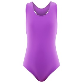 Купальник для плавания сплошной, фиолетовый, размер 32