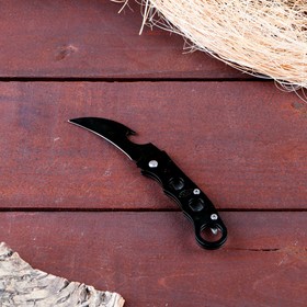 Нож-керамбит "Круги", черная рукоять, лезвие 6 см в Донецке