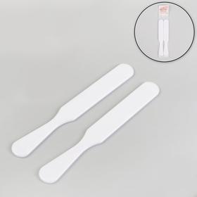 Spatula for waxing plastic 2pcs set 15*2cm white package QF