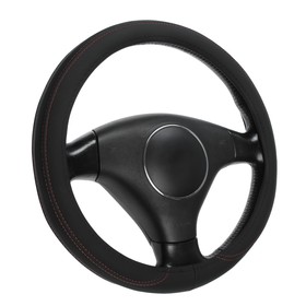 Оплетка Cartage, кожа PU, перфорация, 38 см, черный 4472282