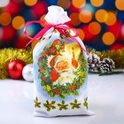 Bag Christmas "Oak leaf", with ribbon, gabardine, 16х30 cm Bag Christmas "Oak leaf", with ribbon, gabardine, 16х30 cm