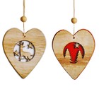 Набор для творчества - создай ёлочное украшение «Новогодние сердечки», набор 2 шт. - фото 726971