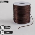 Шнур нейлоновый на бобине, d=1мм L=100м, цвет коричневый Шнур нейлоновый на бобине, d=1мм L=100м, цвет коричневый