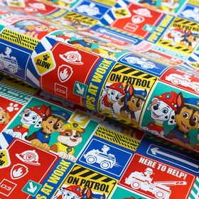 Wrapping paper, 50x70 cm, paw patrol