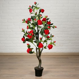 Дерево искусственное "Роза двуцветная" 120 см, микс