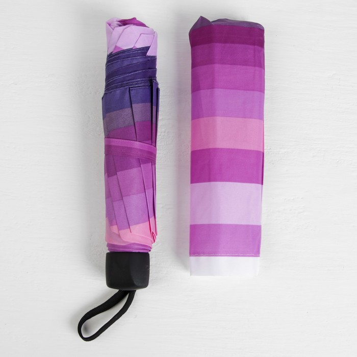 Зонт механический "Полоска", R=53см, цвет сиренево-фиолетовый