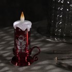 Фигура светодиодная "Свеча Дед мороз", 15х7х9 см, от бат. 3хAG13, пламя моргает, Т/БЕЛЫЙ - фото 10523751