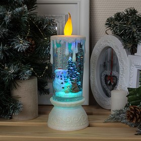 Фигура световая свеча "Снеговик", 26х10х10 см, от бат. 3хАА(не в компл.), RGB