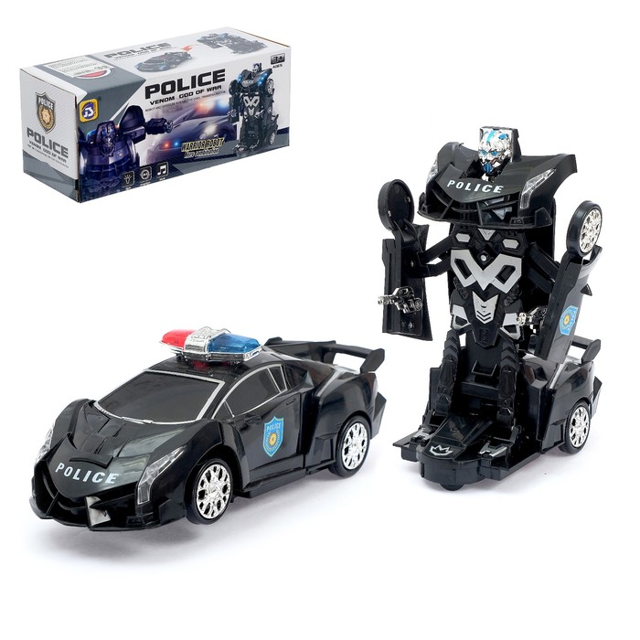 Робот «Полицейский», трансформируется, световые и звуковые эффекты, работает от батареек