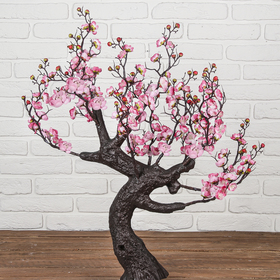 Дерево искусственное "Сакура в цвету" 85 см, розовый    (без горшка)