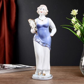 {{photo.Alt || photo.Description || 'Сувенир керамика &quot;Пышечка в бело-голубом платье с пером&quot; 30,5х11,5х8 см'}}