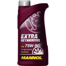 Масло трансмиссионное MANNOL 75w90, синтетическое, Extra Getriebeoel, 1 л 3946871